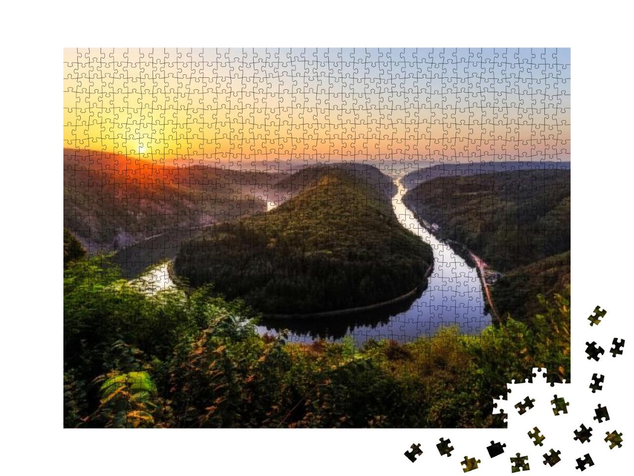 Puzzle 1000 Teile „Malerische Saarschleife, Saarland“