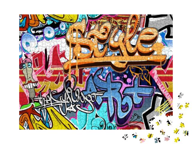 Puzzle 1000 Teile „Graffiti-Wand“