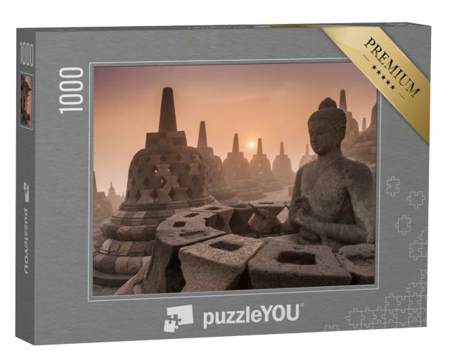 Puzzle 1000 Teile „Buddistischer Tempel Borobudur, Yogyakarta, Indonesien“