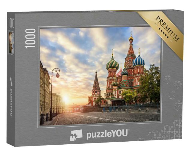 Puzzle 1000 Teile „Basilius-Kathedrale auf dem Roten Platz in Moskau“