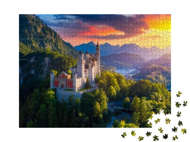 Puzzle 1000 Teile „Schloss Neuschwanstein bei Füssen, Bayern“