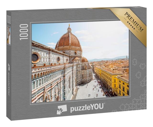 Puzzle 1000 Teile „Kirche Santa Maria del Fiore und die Altstadt von Florenz“
