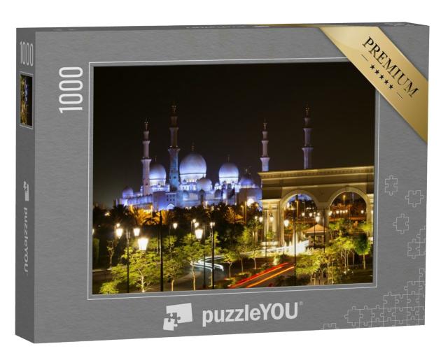 Puzzle 1000 Teile „Weiße Scheich-Zayid-Moschee Moschee, Abu Dhabi, Vereinigte Arabische Emirate“