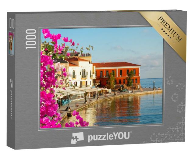 Puzzle 1000 Teile „Küste von Chania mit Altstadt, Kreta, Griechenland“
