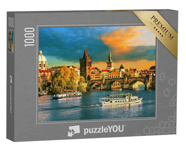 Puzzle 1000 Teile „Prag an der Moldau, Tschechien“
