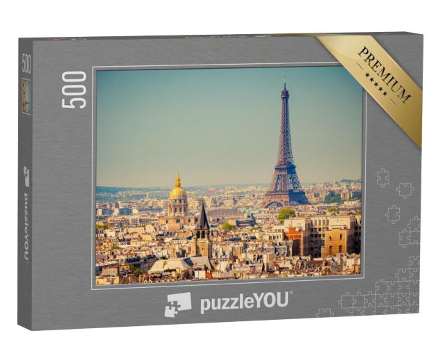 Puzzle 500 Teile „Blick auf den Eiffelturm, Paris, Frankreich“