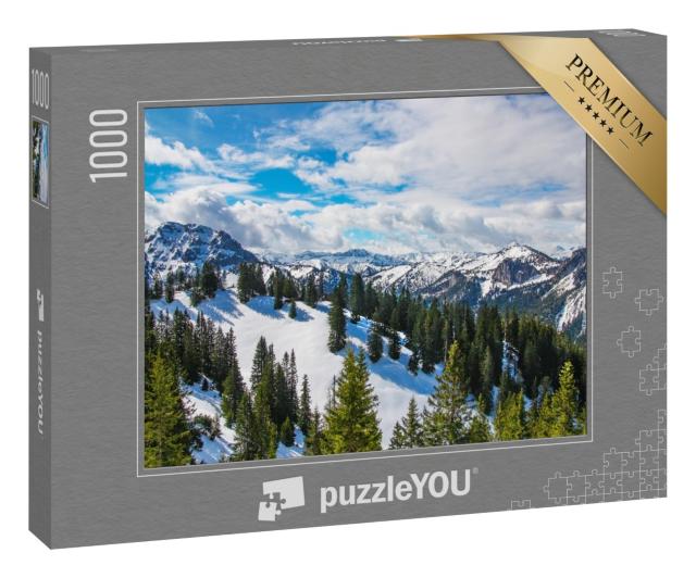 Puzzle 1000 Teile „Panoramablick im Schwangau, Bayern, Deutschland“