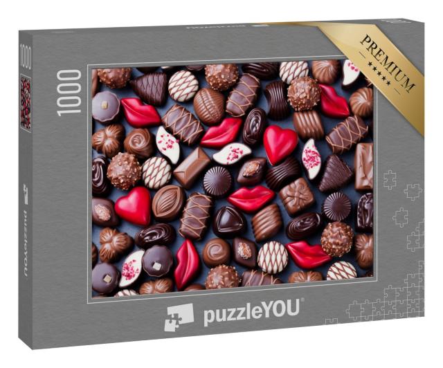Puzzle 1000 Teile „Sortiment von feinen Schokoladenbonbons“