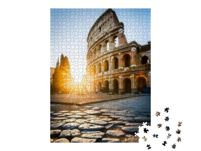 Puzzle 1000 Teile „Sonnenaufgang am Kolosseum, Rom, Italien“