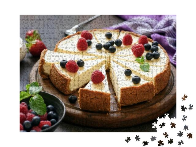 Puzzle 1000 Teile „Frisch gebackener New York Cheesecake“