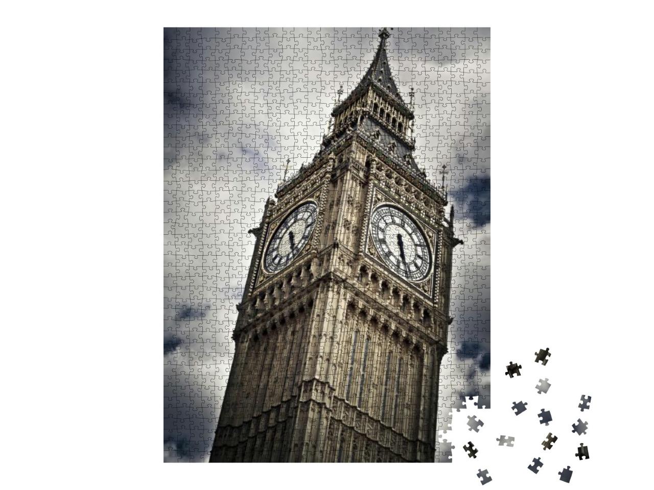 Puzzle 1000 Teile „Stimmungsvolle Aufnahme des Big Ben, London, England“