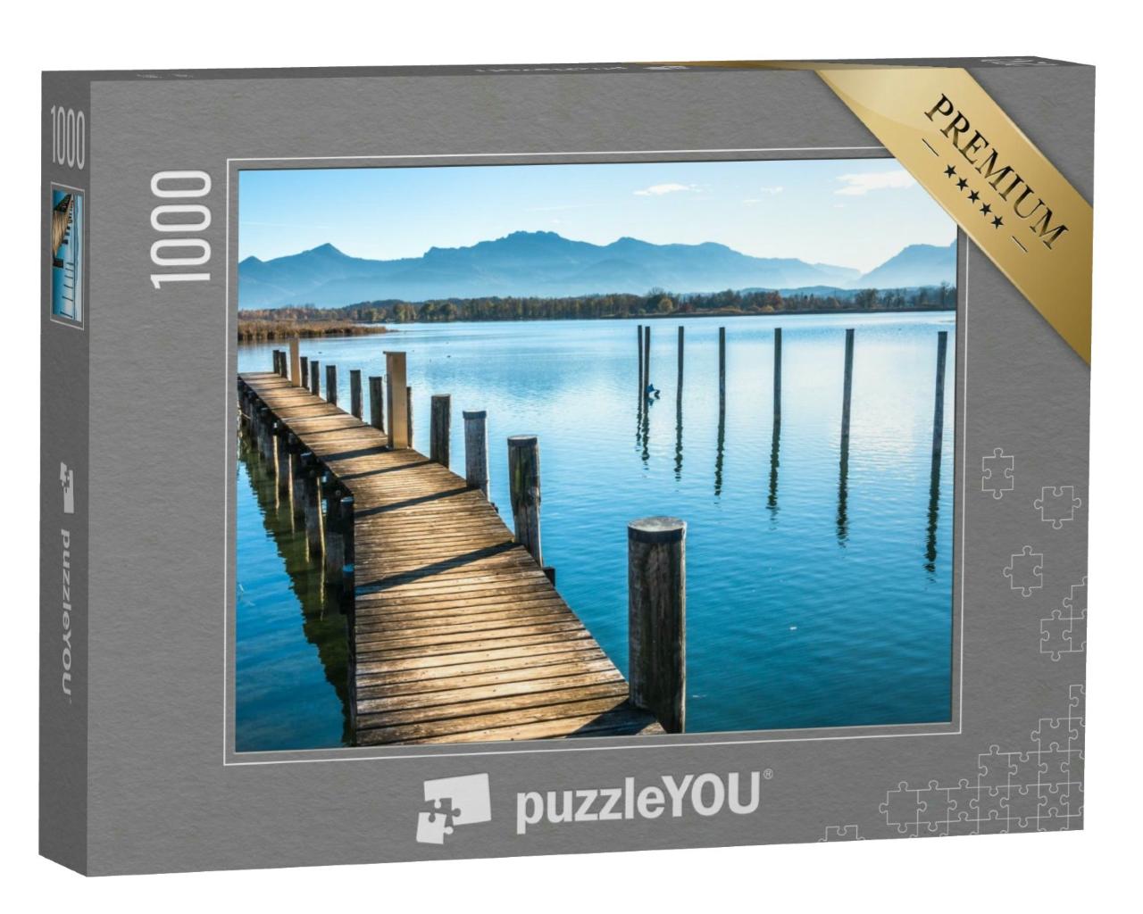 Puzzle 1000 Teile „Landschaft am Chiemsee, Bayern“