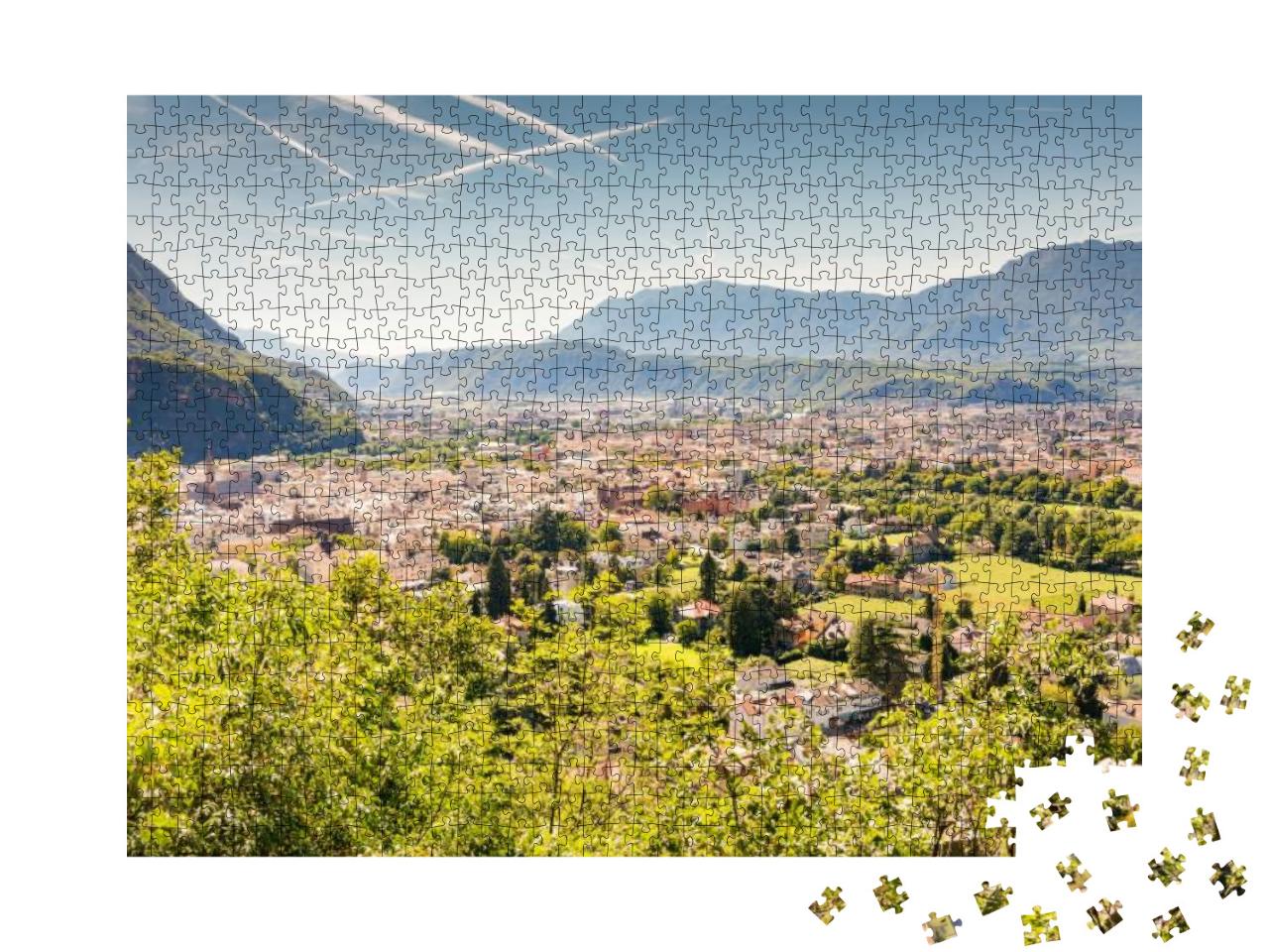 Puzzle 1000 Teile „Blick über Bozen, Südtirol, Italien“