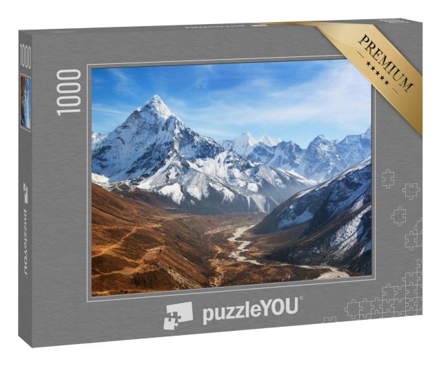 Puzzle 1000 Teile „Panoramablick auf dem Weg zum Everest-Basislager, Sagarmatha-Nationalpark, Nepal“