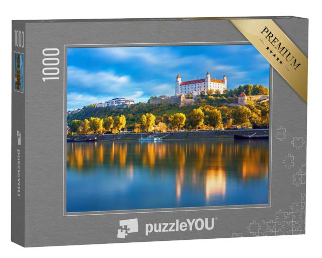 Puzzle 1000 Teile „Burg über der Donau, Bratislava, Slowakei“