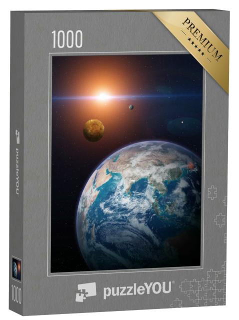 Puzzle 1000 Teile „Erde, Venus, Merkur: NASA-Bildmaterial“