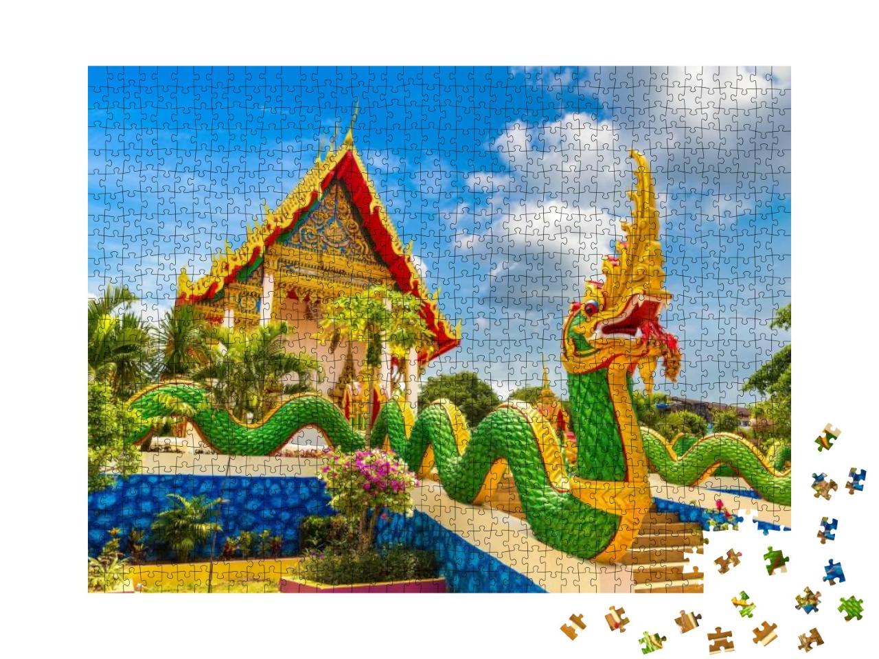 Puzzle 1000 Teile „Drachenstatue am Karon-Tempel auf Phuket, Thailand“