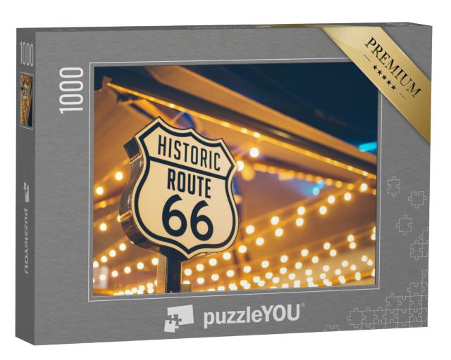 Puzzle 1000 Teile „Route 66 Zeichen, Kalifornien, USA“