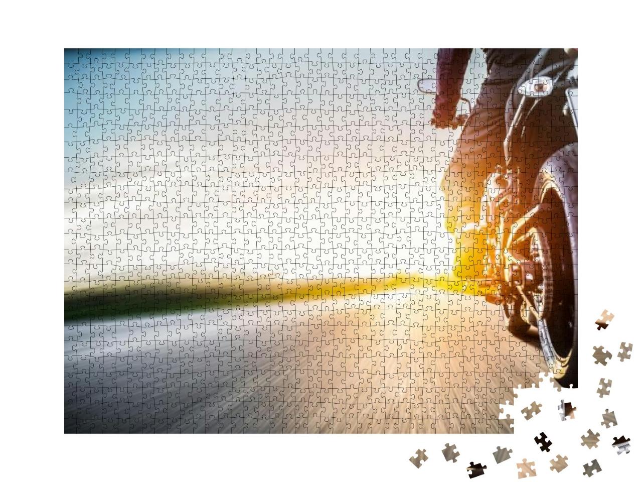Puzzle 1000 Teile „Motorradtour auf freier Straße“