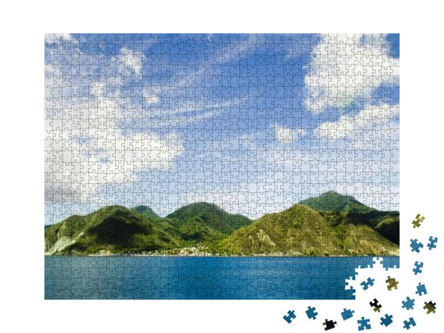 Puzzle 1000 Teile „Grüne Insel Dominica, Karibisches Meer“