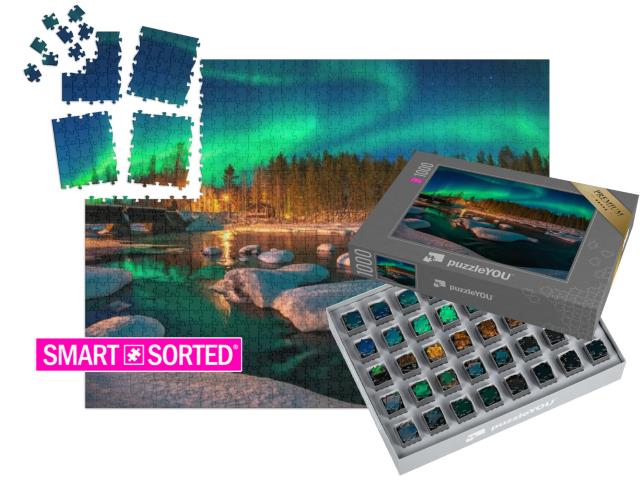 Puzzle „Aurora borealis: Nordlicht“ | SMART SORTED® 1000 Teile