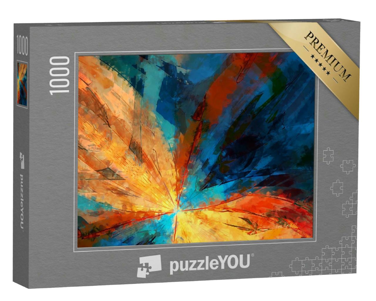 Puzzle 1000 Teile „Pinselstriche auf abstraktem Hintergrund“