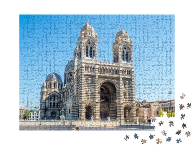 Puzzle 1000 Teile „Kathedrale von Marseille, Frankreich“