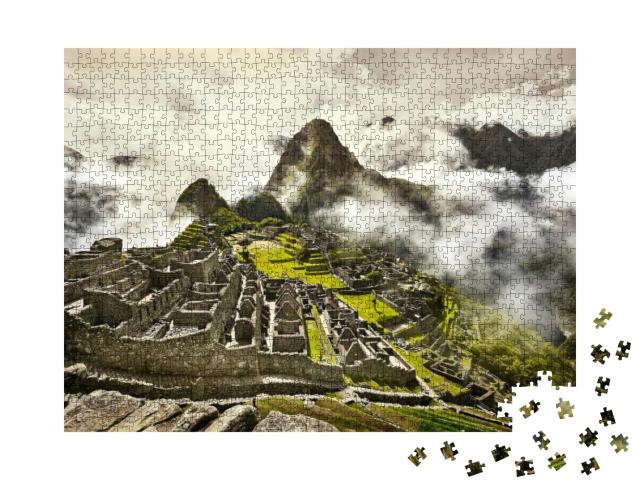 Puzzle 1000 Teile „Ruinen der alten Inka-Stadt Machu Picchu“