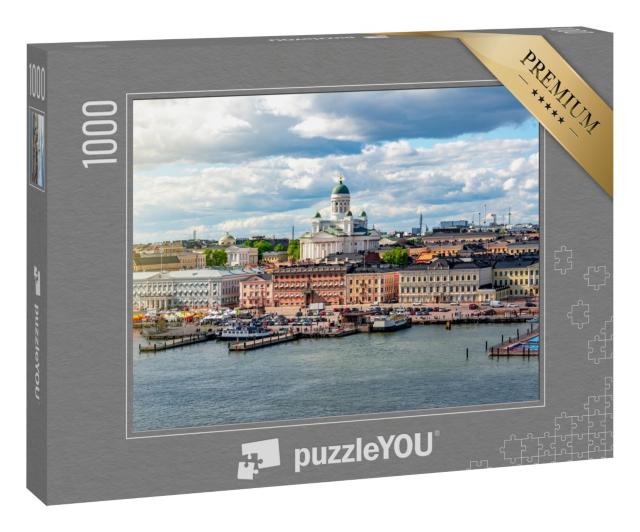 Puzzle 1000 Teile „Stadtbild und Dom von Helsinki, Finnland“