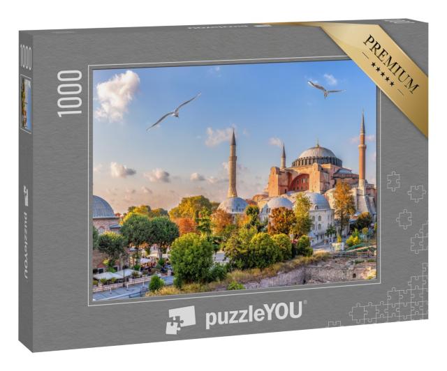Puzzle 1000 Teile „Schöne Aussicht auf die Hagia Sophia, Istanbul, Türkei“