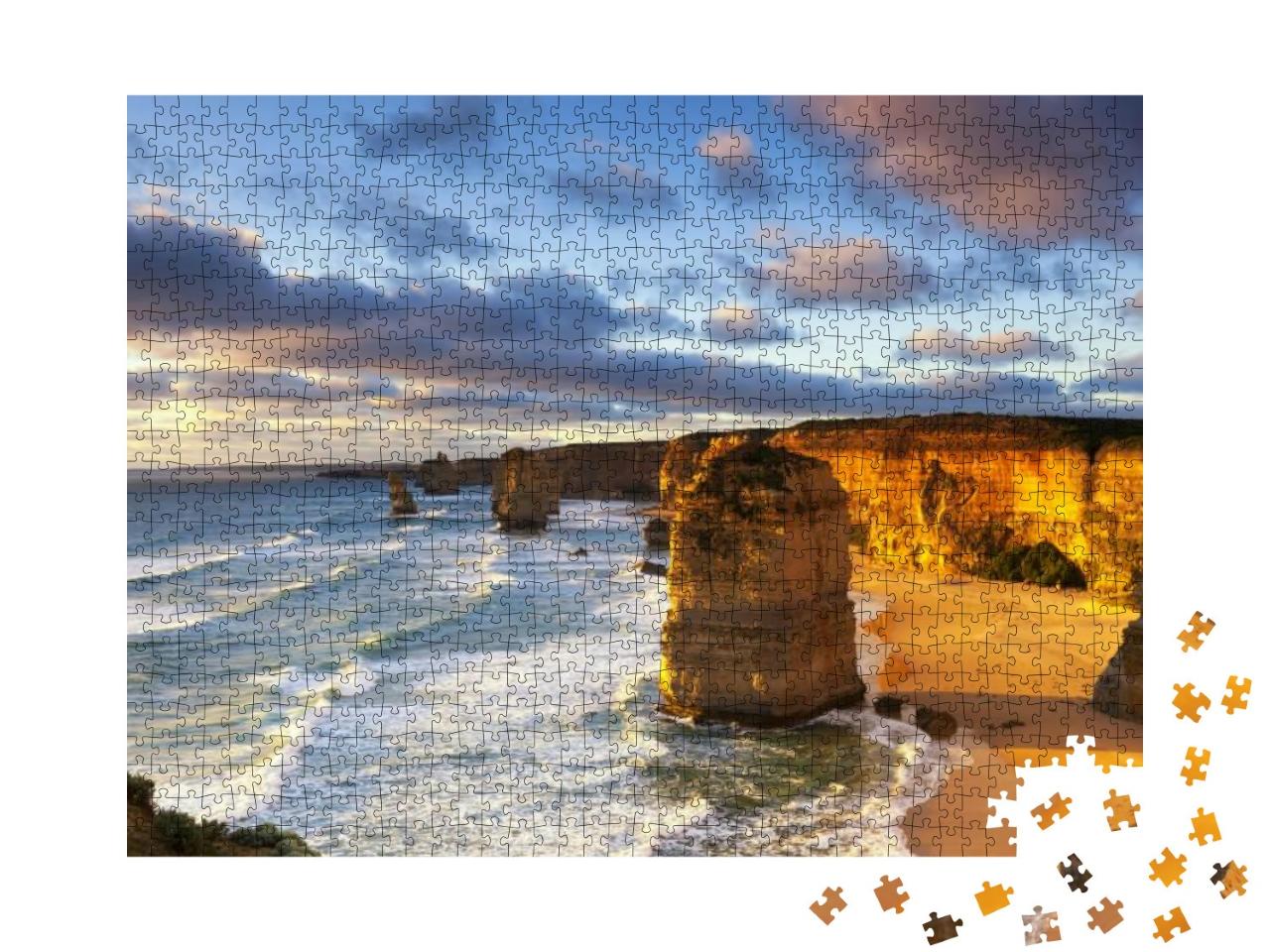 Puzzle 1000 Teile „Zwölf Apostel bei Sonnenuntergang. Great Ocean Road, Victoria, Australien.“