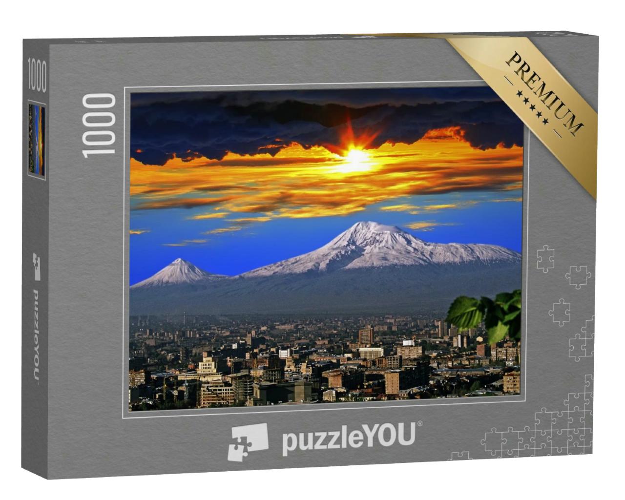 Puzzle 1000 Teile „Spektakulärer Blick auf den Berg Ararat und die Stadt Eriwan“