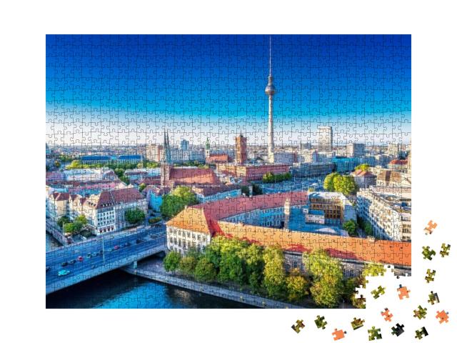 Puzzle 1000 Teile „Panoramablick auf die Berliner Innenstadt, Deutschland“