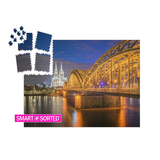 SMART SORTED® | Puzzle 1000 Teile „Nachtansicht des Kölner Doms in Köln, Deutschland“