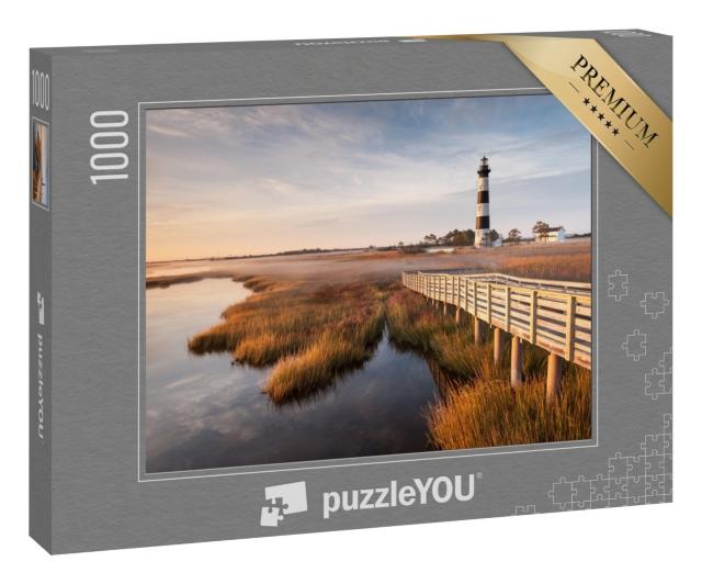 Puzzle 1000 Teile „Leuchtturm auf den Outer Banks, Landstrich in North Carolina“