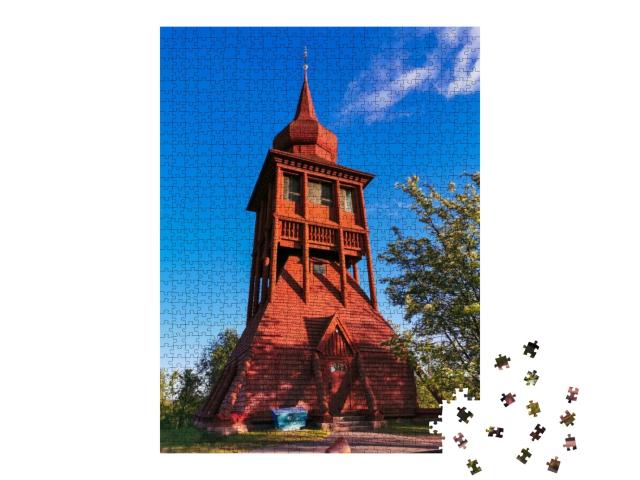 Puzzle 1000 Teile „Gotische Kirche von Kiruna im Sommer, nördlichste Stadt in Schweden“
