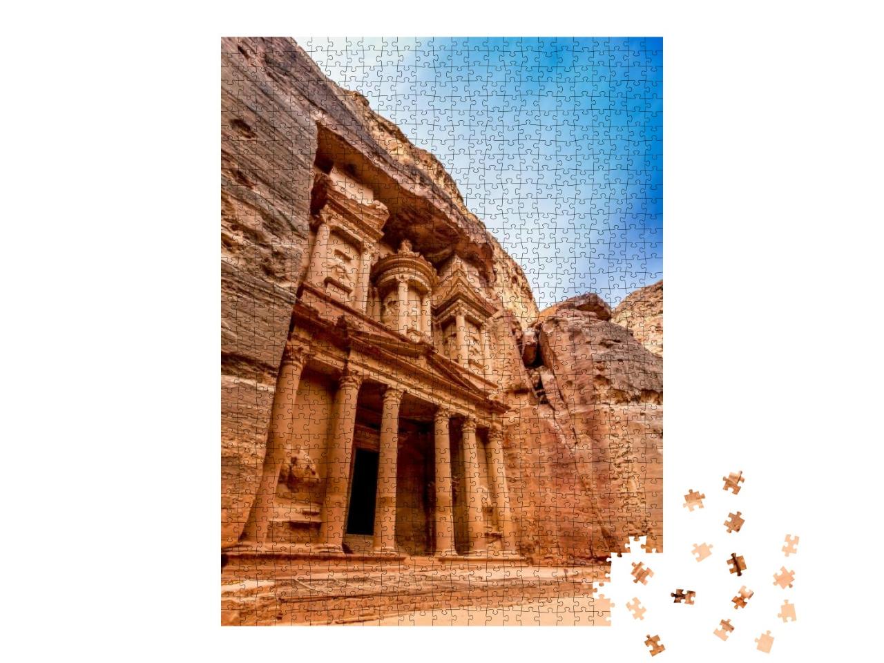 Puzzle 1000 Teile „Die Schatzkammer in Jordanien, Petra“