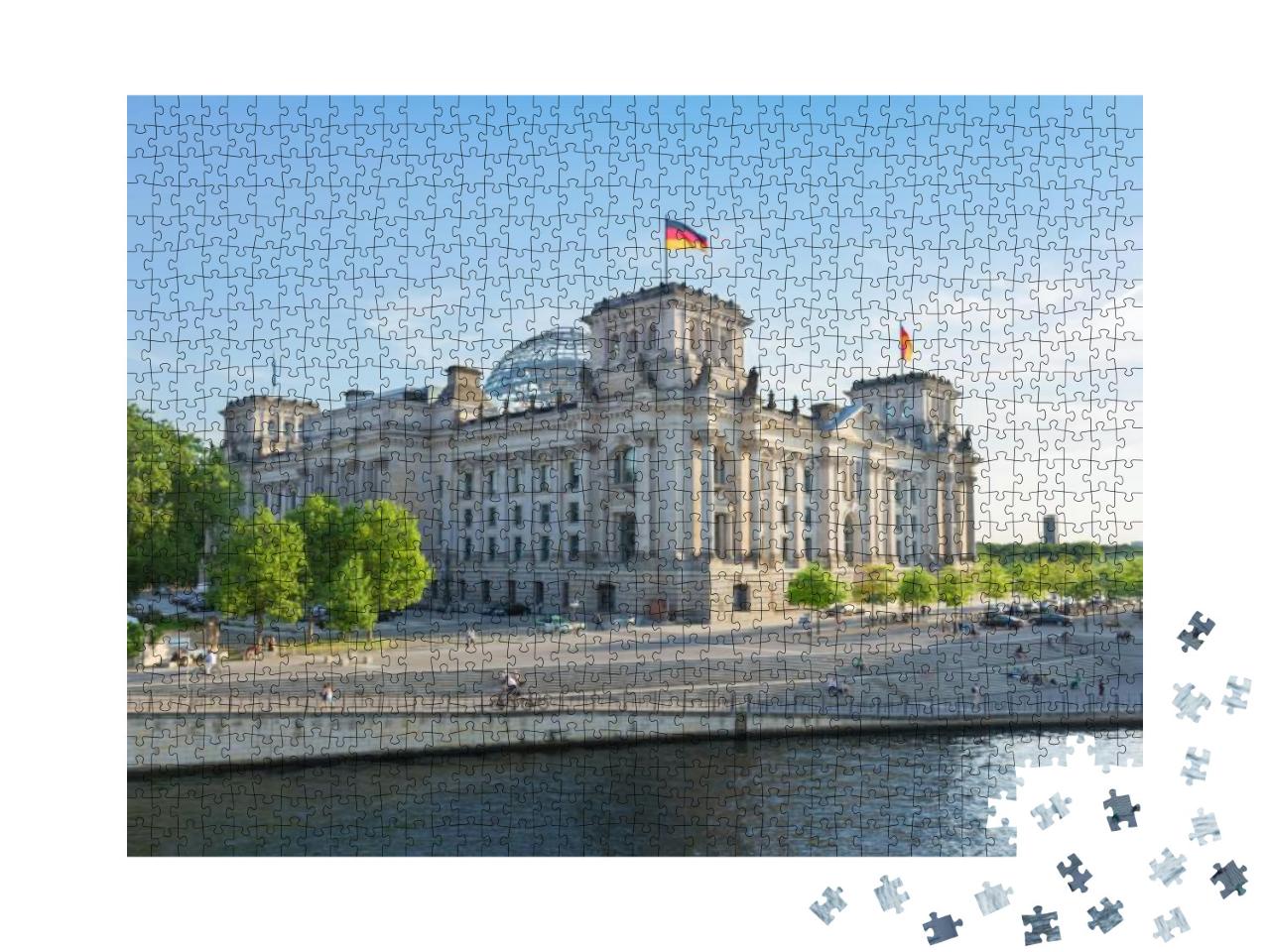 Puzzle 1000 Teile „Reichstagsgebäude und Spree in Berlin“