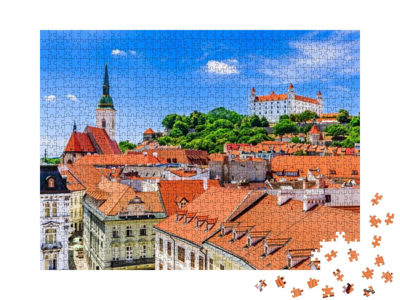 Puzzle 1000 Teile „Imposante Burg von Bratislava, Slowakei“