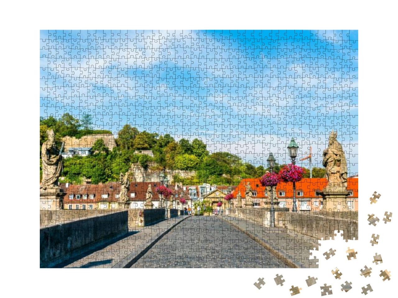 Puzzle 1000 Teile „Alte Mainbrücke in Würzburg, Bayern“