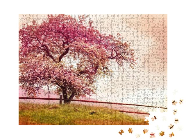 Puzzle 1000 Teile „Atemberaubend schön blühender Baum“