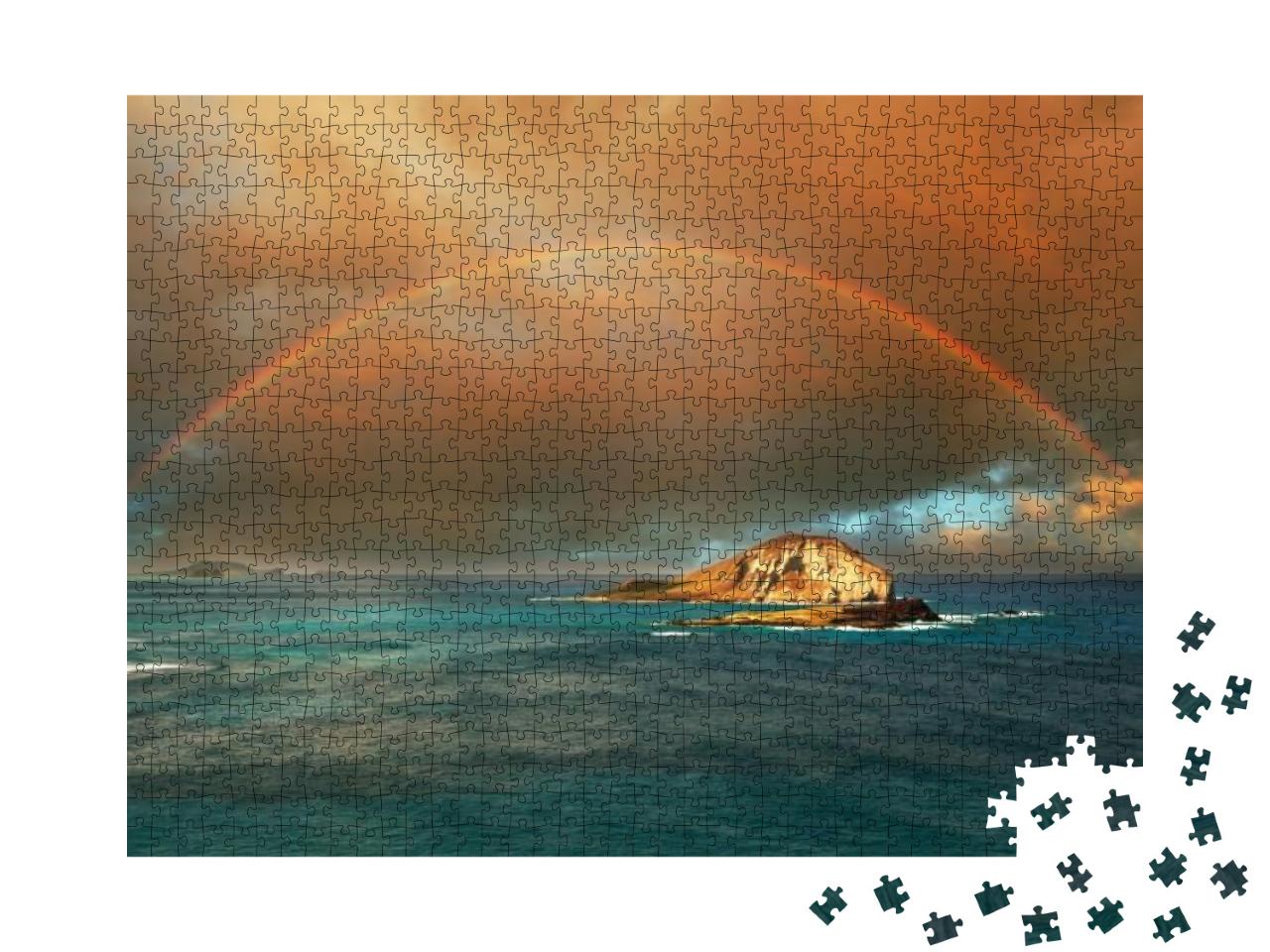 Puzzle 1000 Teile „Regenbogen auf der Insel Hawaii“