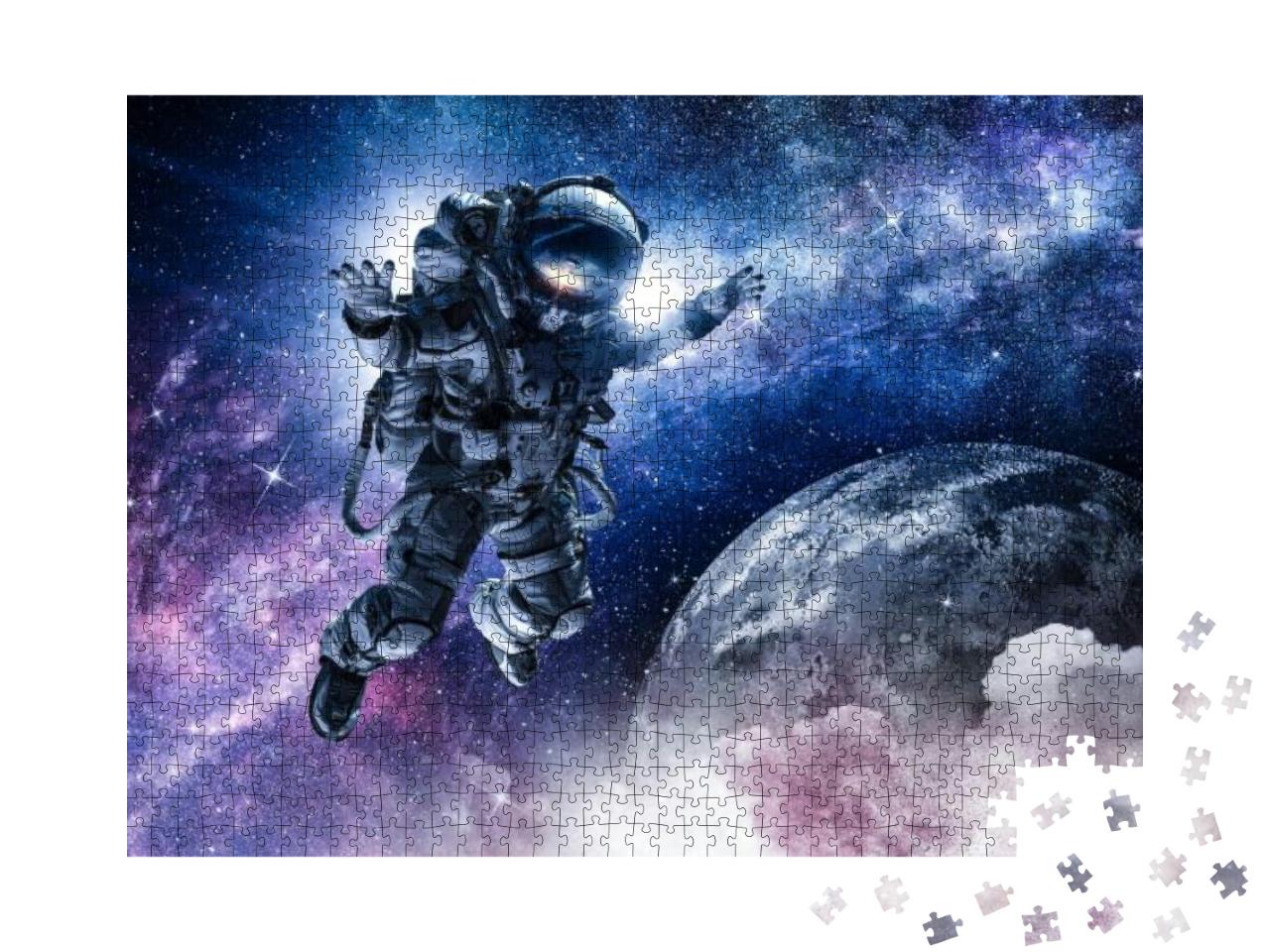 Puzzle 1000 Teile „Astronaut auf Weltraummission“