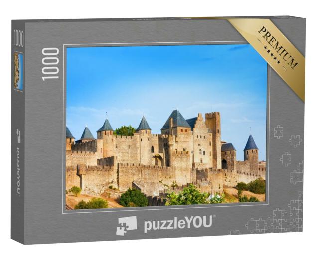 Puzzle 1000 Teile „Tolle Aussicht auf die alte Festung von Carcassone. Frankreich, UNESCO-Weltkulturerbe“