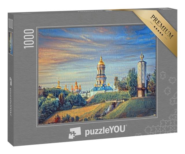 Puzzle 1000 Teile „im Stil von Paul-Cezanne - Kloster Kiew - Puzzle-Kollektion Künstler & Gemälde“