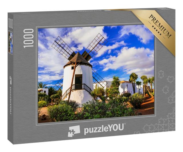 Puzzle 1000 Teile „Wahrzeichen von Fuerteventura: Windmühle bei Antigua, Spanien“
