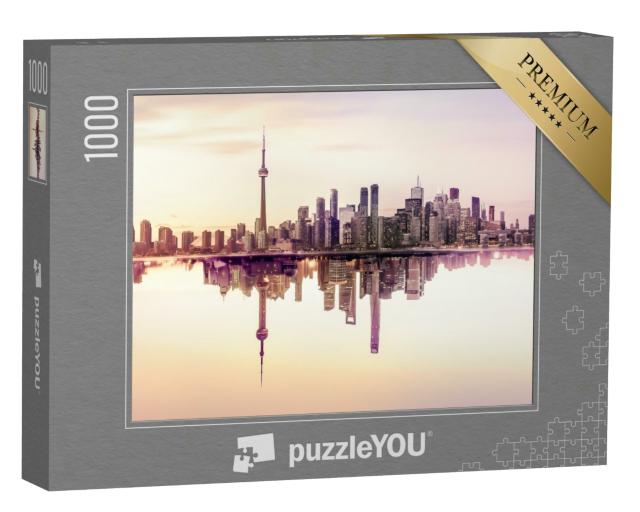 Puzzle 1000 Teile „Die Skyline von Toronto, spiegelndes Wasser“