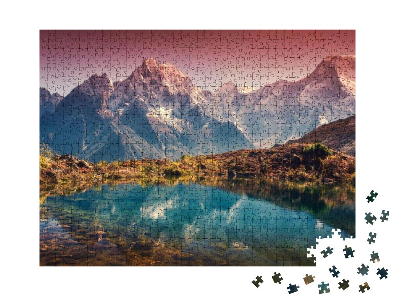 Puzzle 1000 Teile „Klarer Bergsee im Himalaya-Gebirge, Nepal“