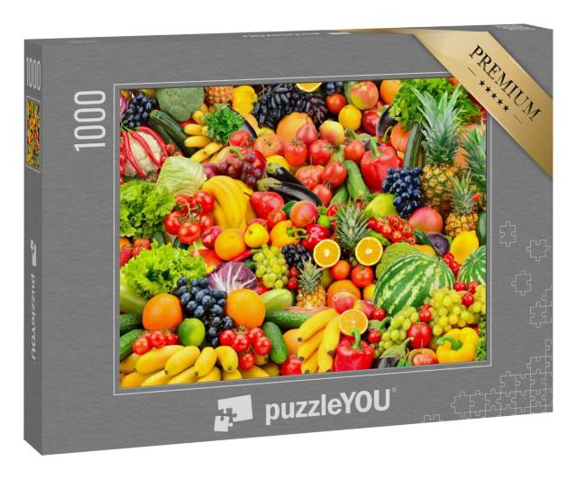 Puzzle 1000 Teile „Früchte und Gemüse in großer Auswahl“