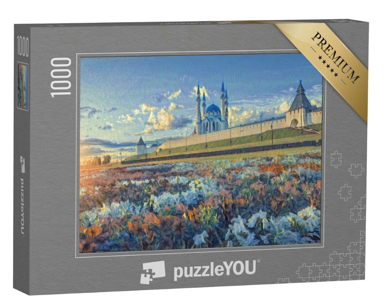 Puzzle 1000 Teile „im Stil von Paul-Cezanne - Blumen im Kasaner Kreml - Puzzle-Kollektion Künstler & Gemälde“